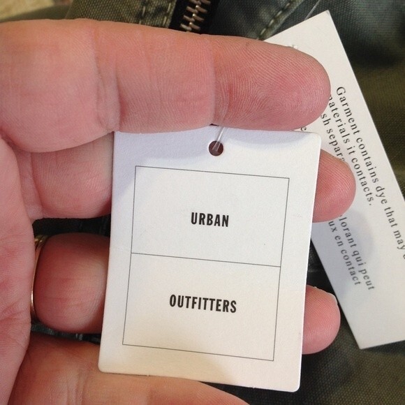 BDG Urban Outfitters Small Green Moss Mini Skirt Zipper Trim Stepped Hem NWT - Picture 11 of 13